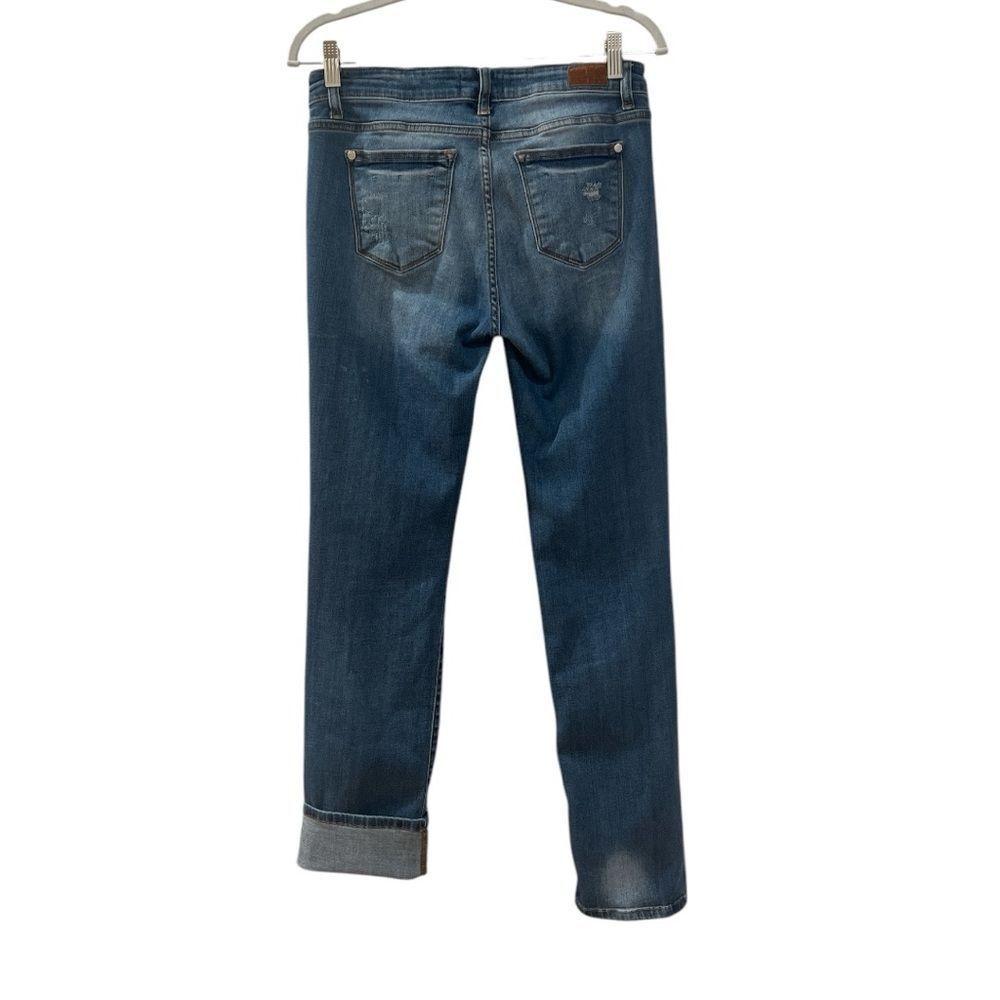 ✅SOLD✅Judy Blue Joshua Dark wash Straight Leg Cuffed Jean Size 9/29 - Picture 7 of 8